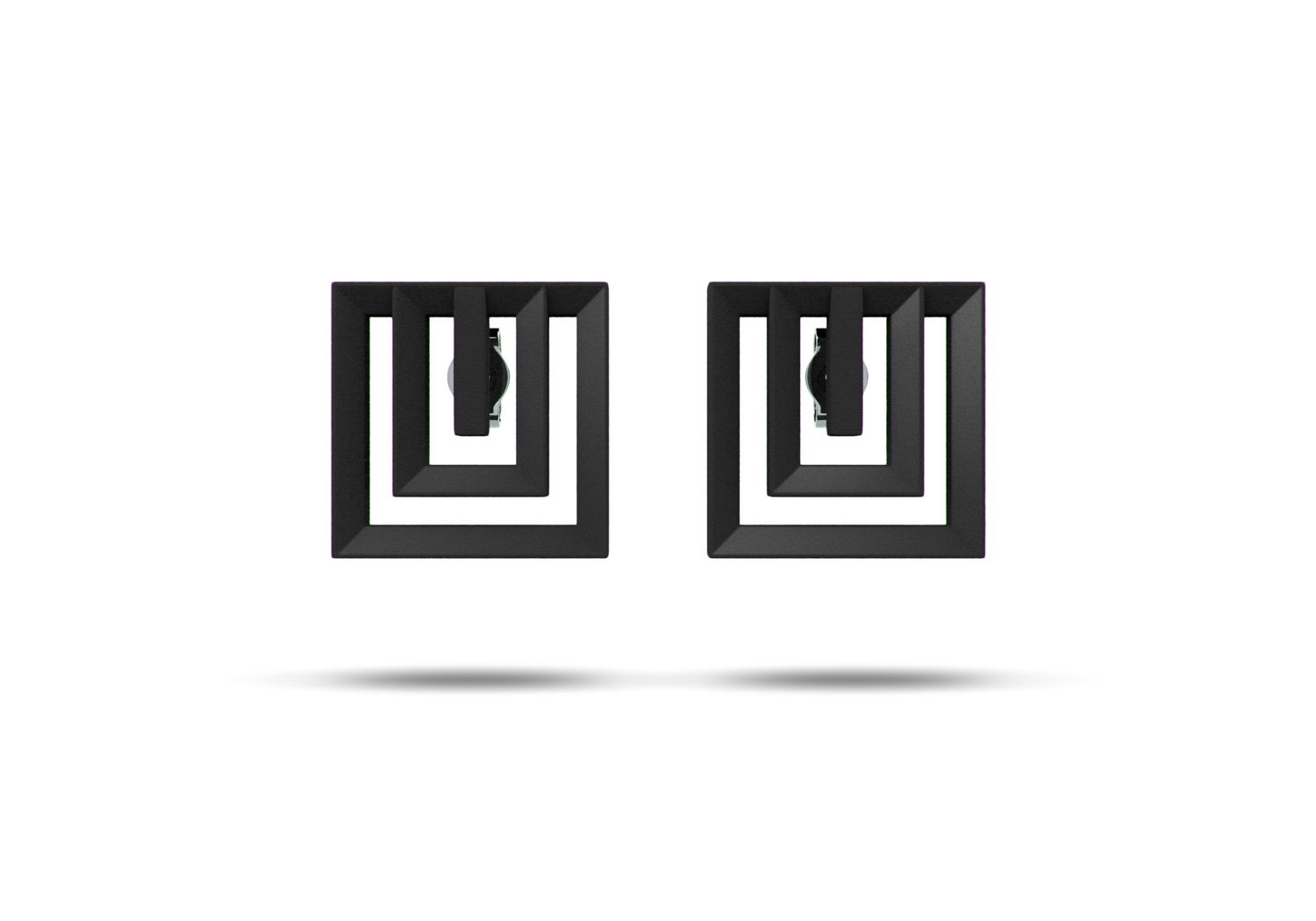 HOFFMANN SQUARE EAR STUDS – Bild 2