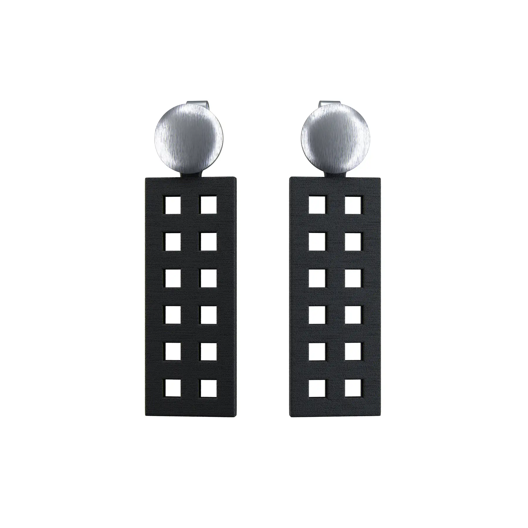 HOFFMANN GRID EAR STUDS